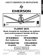 Preview for 65 page of Emerson FLORET ECO CF840BQ00 Owner'S Manual