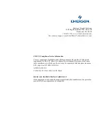 Preview for 2 page of Emerson GW-810-3760 Installation And Operation Manual