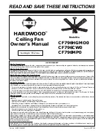 Предварительный просмотр 1 страницы Emerson HARDWOOD CF796CW0 Owner'S Manual