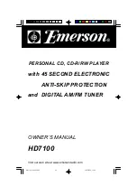 Emerson HD7100 Owner'S Manual preview