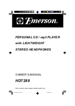 Emerson HD7288 Owner'S Manual preview