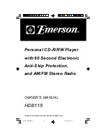 Emerson HD8115 Owner'S Manual preview