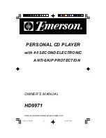 Emerson HD9971 Owner'S Manual preview