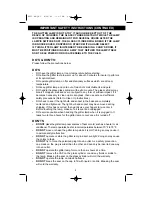 Preview for 2 page of Emerson HK95 Important Safety Instructions Manual