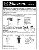 Emerson HR2001 Owner'S Manual preview