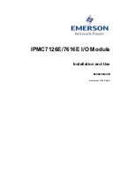Preview for 1 page of Emerson I/O MODULE IPMC7126E Installation And Use Manual