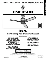 Предварительный просмотр 1 страницы Emerson IDEAL CF330BQ00 Owner'S Manual