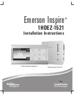 Preview for 1 page of Emerson Inspire 1HDEZ-1521 Installation Instructions Manual