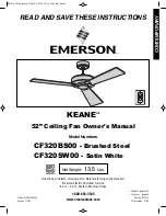 Предварительный просмотр 1 страницы Emerson KEANE CF320BS00 Owner'S Manual