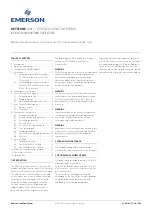 Preview for 1 page of Emerson Keystone OM11 Installation And Maintenance Instructions Manual