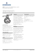 Preview for 1 page of Emerson KTM RICHARDS FIGURE R382 Installation And Operating Instructions