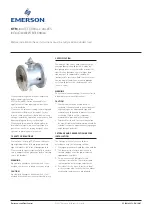 Emerson KTM Series Installation And Operation Manual предпросмотр