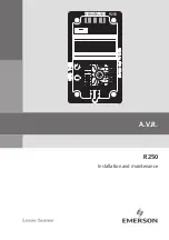 Preview for 1 page of Emerson Leroy Somer R250 Installation And Maintenance Manual