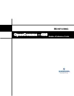 Emerson Liebert OpenComms-485 Reference Manual предпросмотр