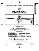 Preview for 1 page of Emerson LURAY ECO CF860BQ00 Owner'S Manual