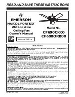 Emerson MARIOL PORTICO CF690CK00 Owner'S Manual предпросмотр