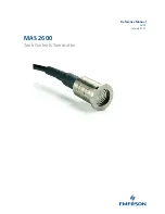 Предварительный просмотр 1 страницы Emerson MAS 2600 Reference Manual