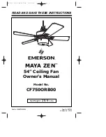 Preview for 1 page of Emerson MAYA ZEN CF750ORB00 Owner'S Manual