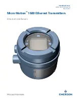 Emerson Micro Motion 1600 Installation Manual предпросмотр