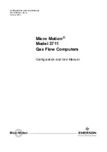 Preview for 1 page of Emerson Micro Motion 3711 Configuration And Use Manual