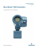 Emerson Micro Motion 4200 Configuration And Use Manual preview