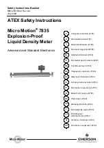 Preview for 1 page of Emerson Micro Motion 7835 Safety Instructions Booklet