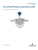 Emerson Micro Motion CDM100M A Series Configuration And Use Manual предпросмотр