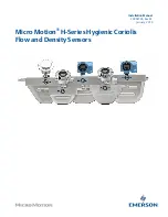 Предварительный просмотр 1 страницы Emerson Micro Motion H Series Installation Manual