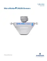 Preview for 1 page of Emerson MICROMOTION CNG050 Installation Manual