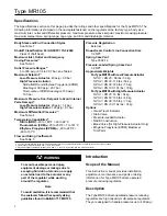 Preview for 2 page of Emerson MR105 Instruction Manual