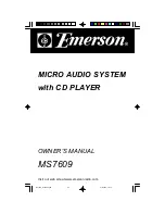 Предварительный просмотр 1 страницы Emerson MS7609 Owner'S Manual