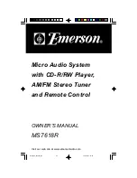 Emerson MS7618R Owner'S Manual preview