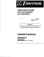 Emerson MS9920 Owner'S Manual preview