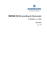 Emerson MVME61006E-0161 Installation And Use Manual preview