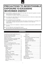 Предварительный просмотр 2 страницы Emerson MW1107B Owner'S Manual