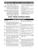 Предварительный просмотр 4 страницы Emerson MW1161SB Owner'S Manual