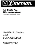 Emerson MW8107WAC Owner'S Manual & Cooking Manual preview