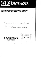 Preview for 1 page of Emerson MW8119S8 Owner'S Manual