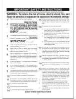 Предварительный просмотр 3 страницы Emerson MW8774SL Owner'S Manual