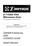 Preview for 1 page of Emerson MW8778D Owner'S Manual