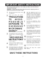 Предварительный просмотр 3 страницы Emerson MW8998B Owner'S Manual