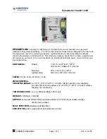 Preview for 1 page of Emerson Network Power Specification Sheet