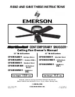 Emerson Northwind Contemporary Snugger CF804SBS01 Owner'S Manual preview