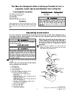 Предварительный просмотр 3 страницы Emerson Northwind Contemporary Snugger CF804SBS01 Owner'S Manual