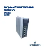 Предварительный просмотр 1 страницы Emerson PACSystems IC695CPE400 Quick Start Manual