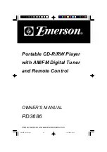 Preview for 1 page of Emerson PD3686 Owner'S Manual