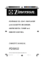 Emerson PD5802 Owner'S Manual preview