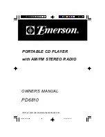 Предварительный просмотр 1 страницы Emerson PD6810 Owner'S Manual