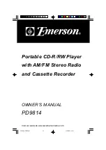 Предварительный просмотр 1 страницы Emerson PD9814 Owner'S Manual