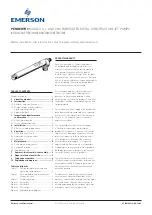 Предварительный просмотр 1 страницы Emerson Penberthy U Installation, Operation And Maintenance Instructions